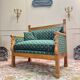 19th century Empire period cherry wood wall bench