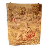 Aubusson Tapestry with Gallant Scene Decor, 19th Century