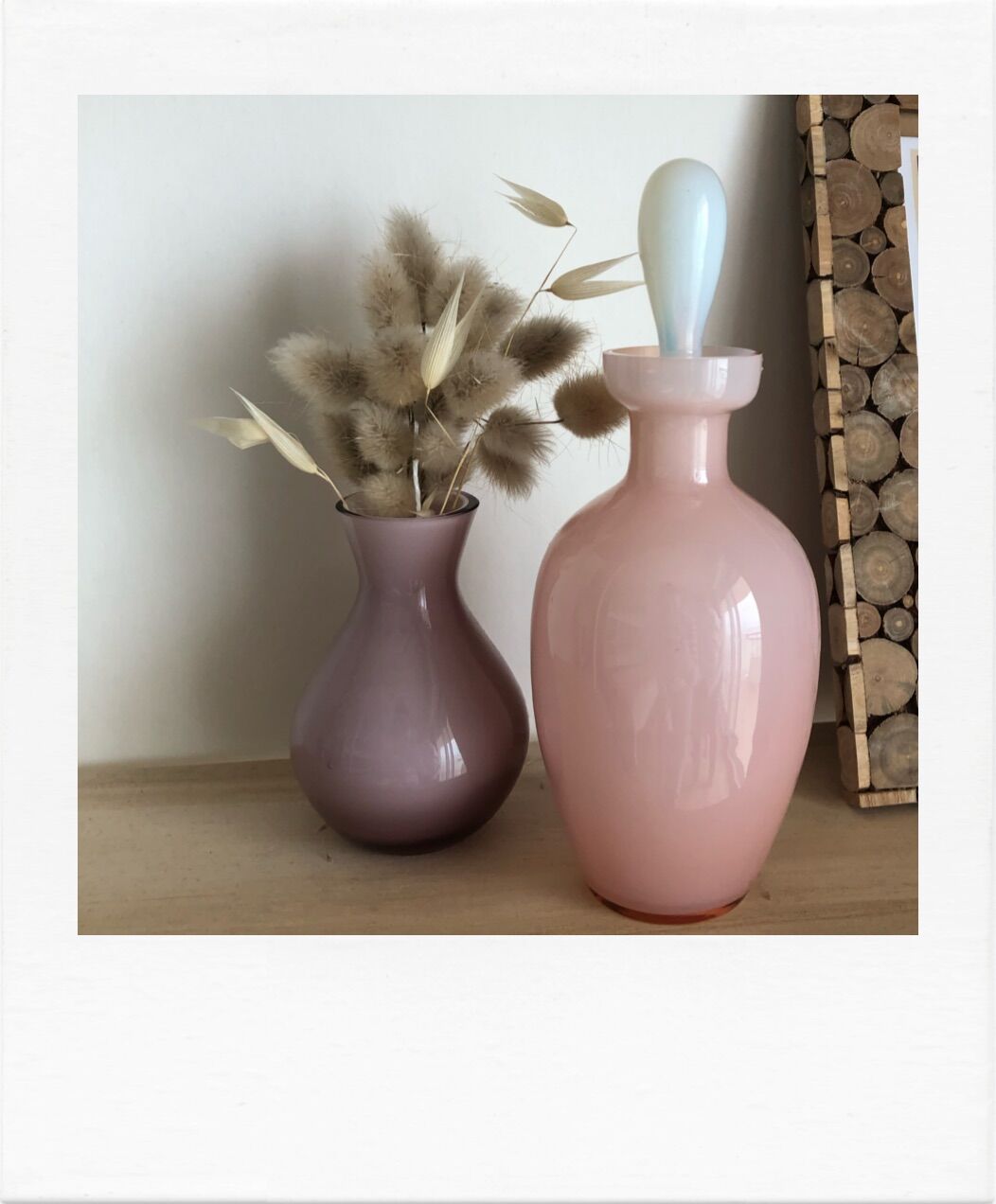 Opaline pink bottle
