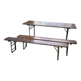 Guinguette table and its 2 benches