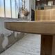 Brutalist pine oval table