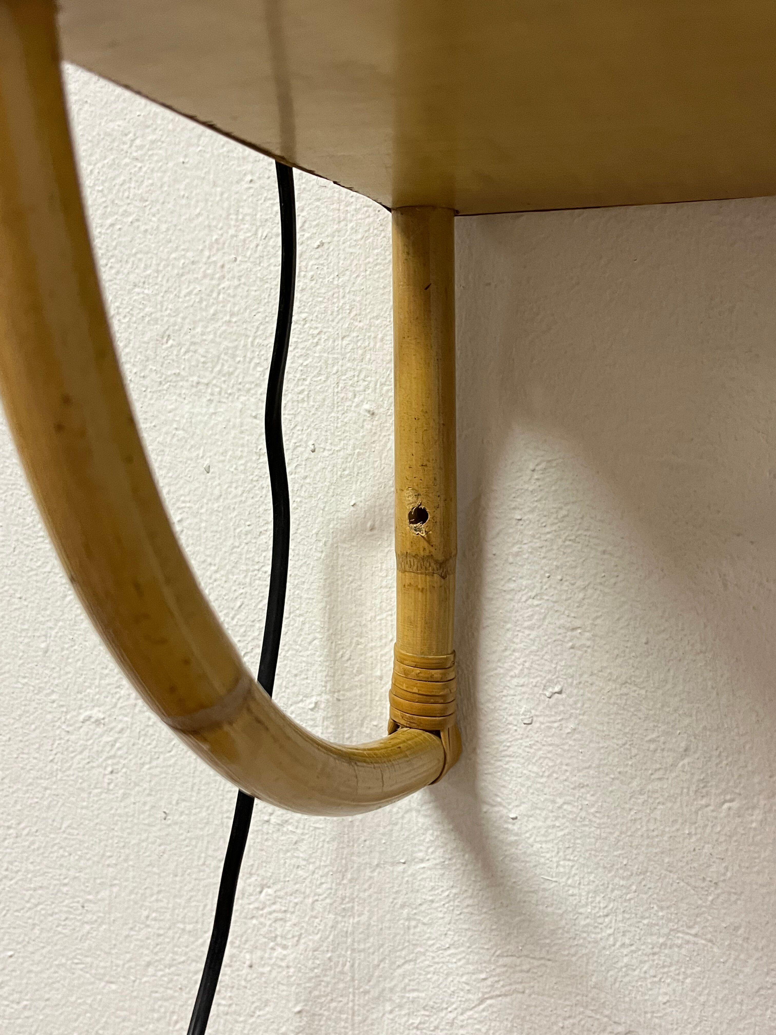 Vintage rattan shelf