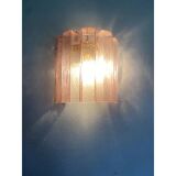 Mid-Century Modern Style Pink "Squared" Murano Glass Wall Sconce