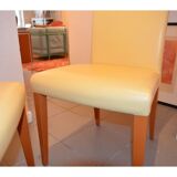 Poltrona Frau Vittoria chairs in yellow leather