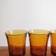 Set of 6 Duralex amber glasses