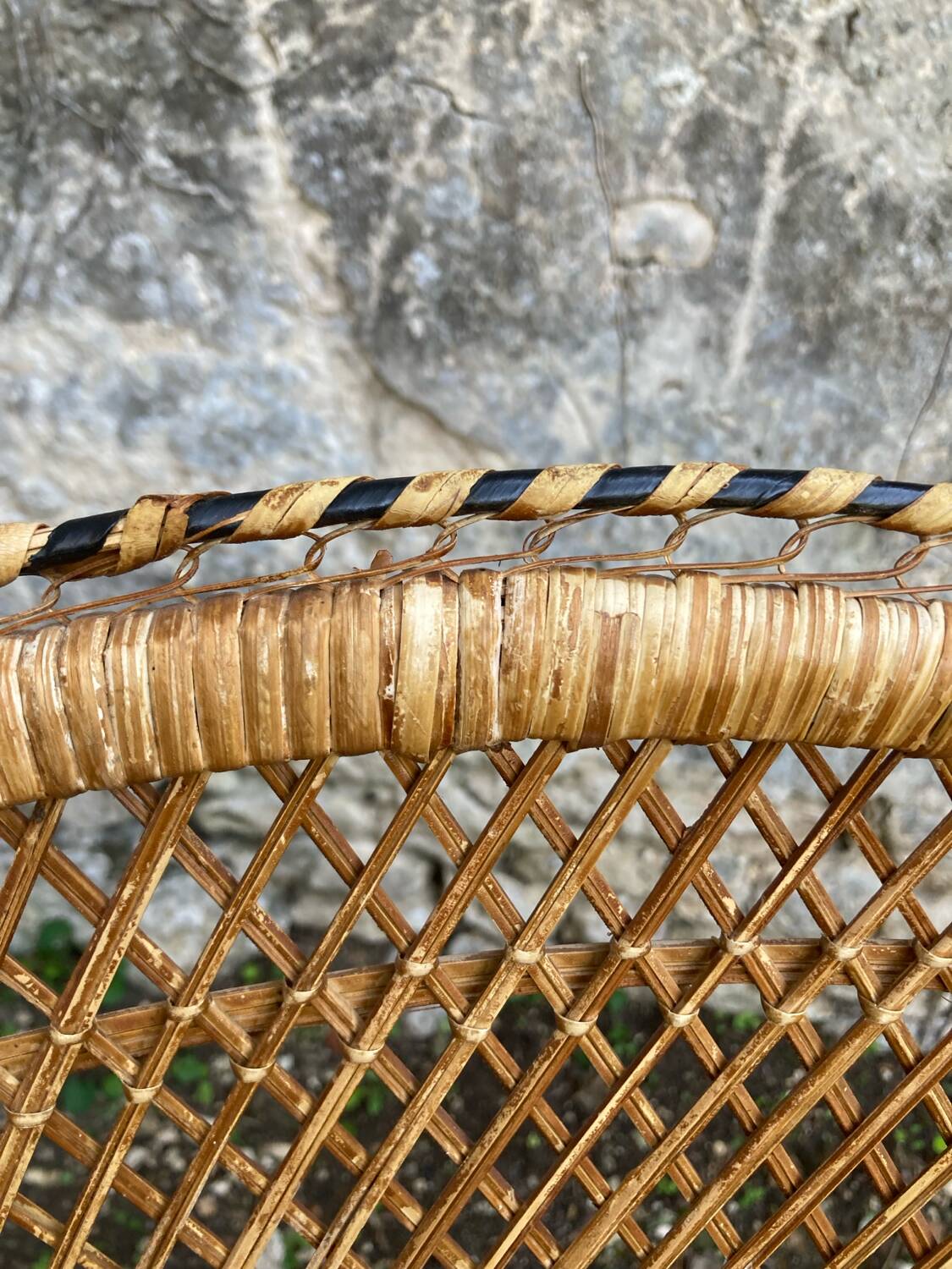 Vintage rattan armchair