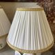 Pair of bedside lamps, vintage floral ceramic by Nazareno Picciotti, Deruta Italie