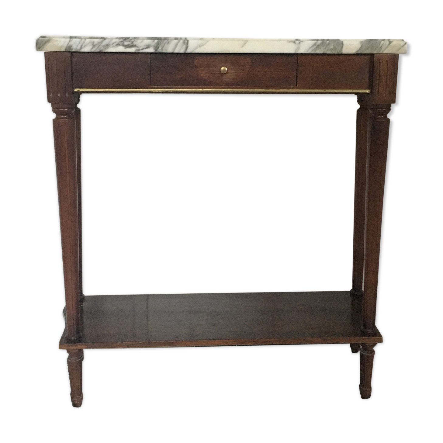 Console tray white marble