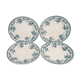 Lot de 4 assiettes plates en faïence de Choisy le Roi modèle Paris, terre de fer