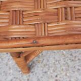 Vintage wicker rattan table