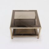 Table basse Belgo Chrom plaquée or 23 carats 1970