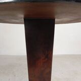 Art Deco style table with different types of inlaid wood