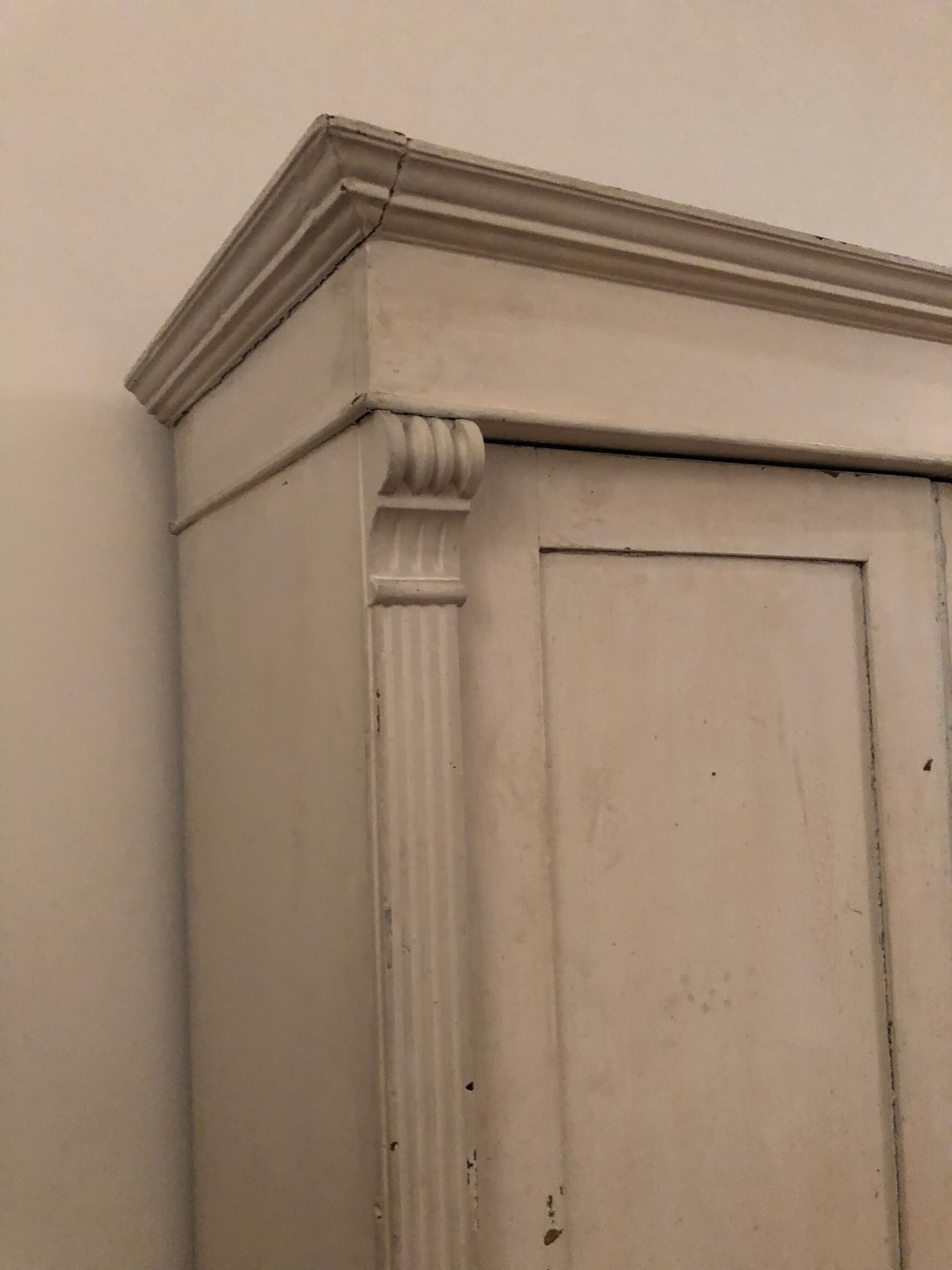 Old cabinet two doors white