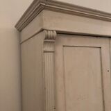 Armoire ancienne deux portes blanc