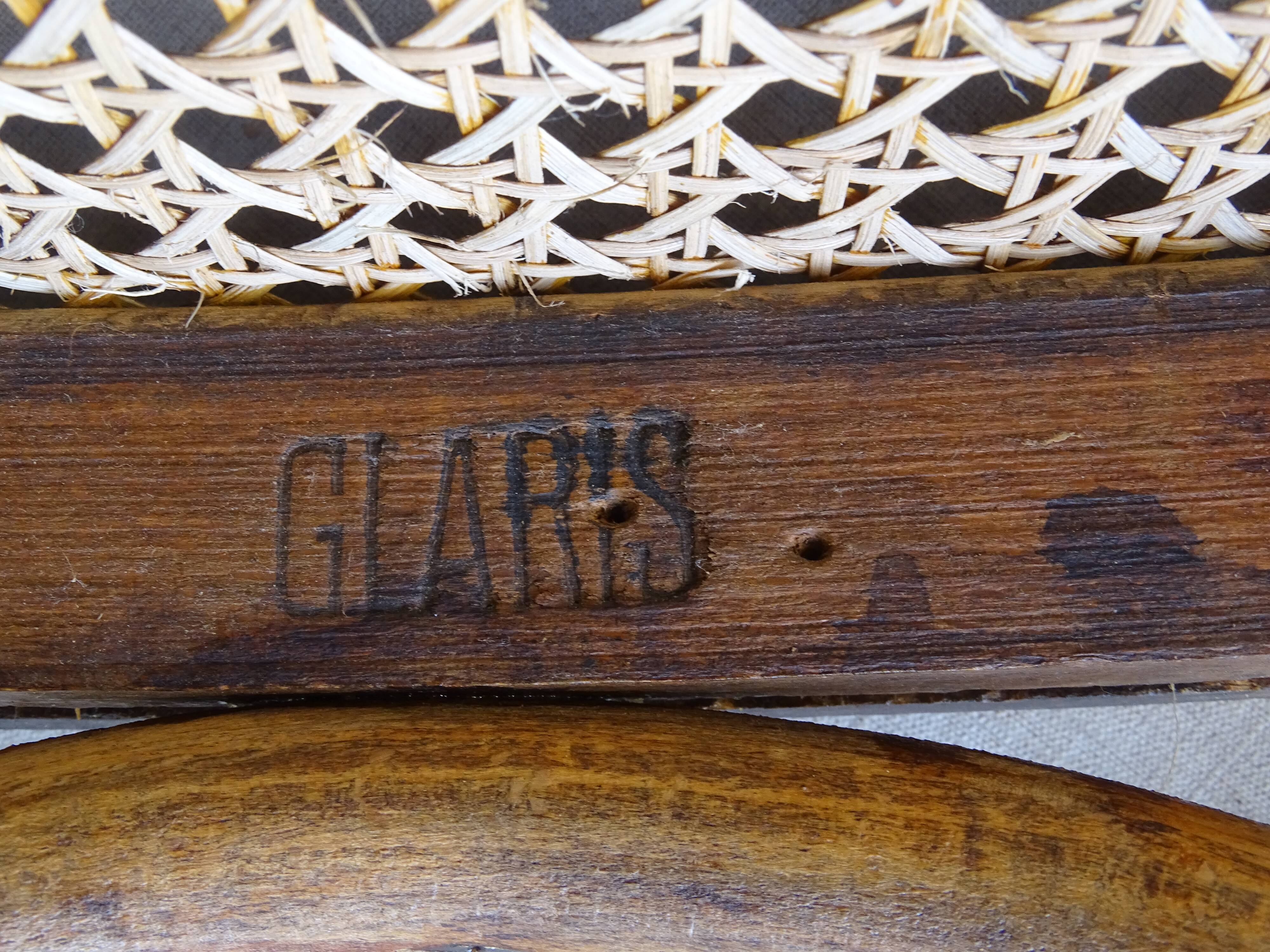 2 caned bistro chairs, Horgen Glarus (Switzerland), around 1925 - no Thonet.