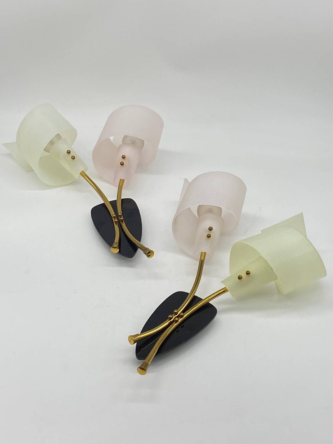 Pair of vintage wall lights by Maison Arlus France design