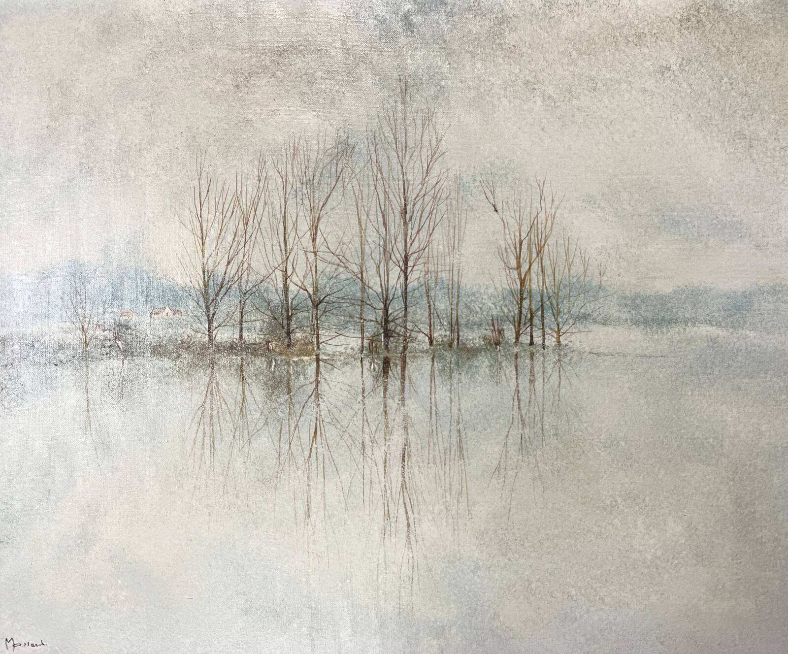 Tableau HST "Pond in the Grand Morin Valley" Marne by L. Maissard
