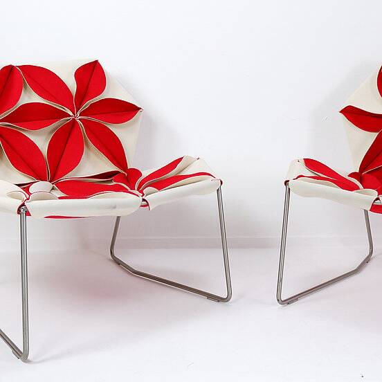 Pair of "Antibodi" lounge chairs by Patricia Urquiola for Morosso