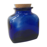 Vintage cobalt blue glass pot