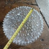 Ceiling light, pressed glass wall light, 1970