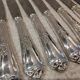 12 silver-plated metal table knives St Medard rocaille Florian