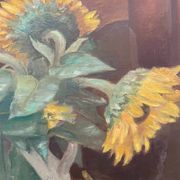 Tableau nature morte aux tournesols XXe