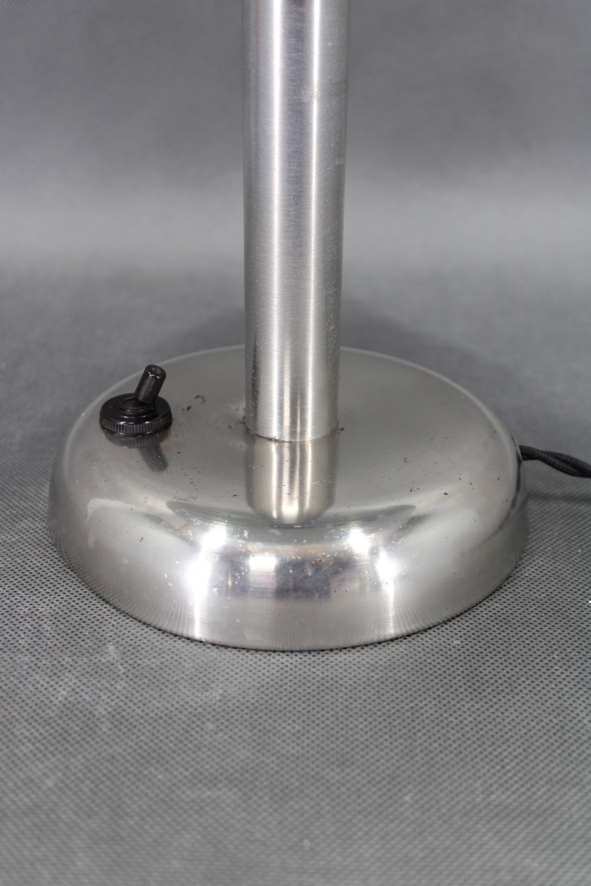 1930s Art Deco Nickel Mushroom Table Lamp Europe