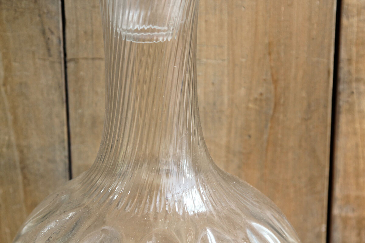 Old monumental glass decanter