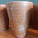 Ensemble de 8 tasses ou verres en grès tourné artisanal