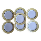 7 vintage l'amandinoise dessert plates