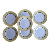 7 vintage l'amandinoise dessert plates