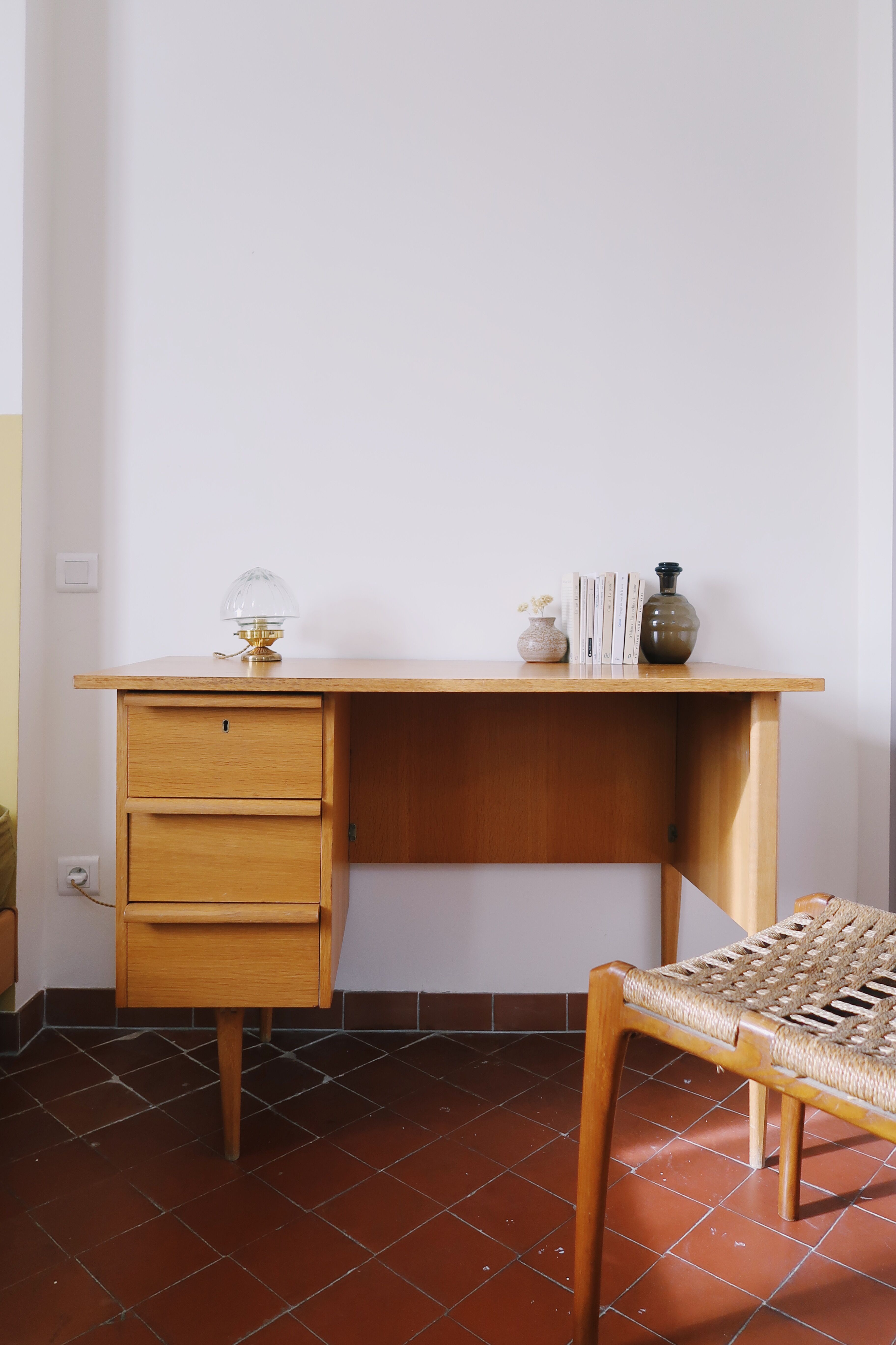 Scandinavian light wood desk