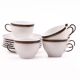 Set of 6 cups and saucers Winterling Bavaria - Retro Mid-Century design porcelain