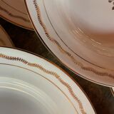6 off-white and golden Amandinoise plates