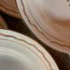 6 off-white and golden Amandinoise plates