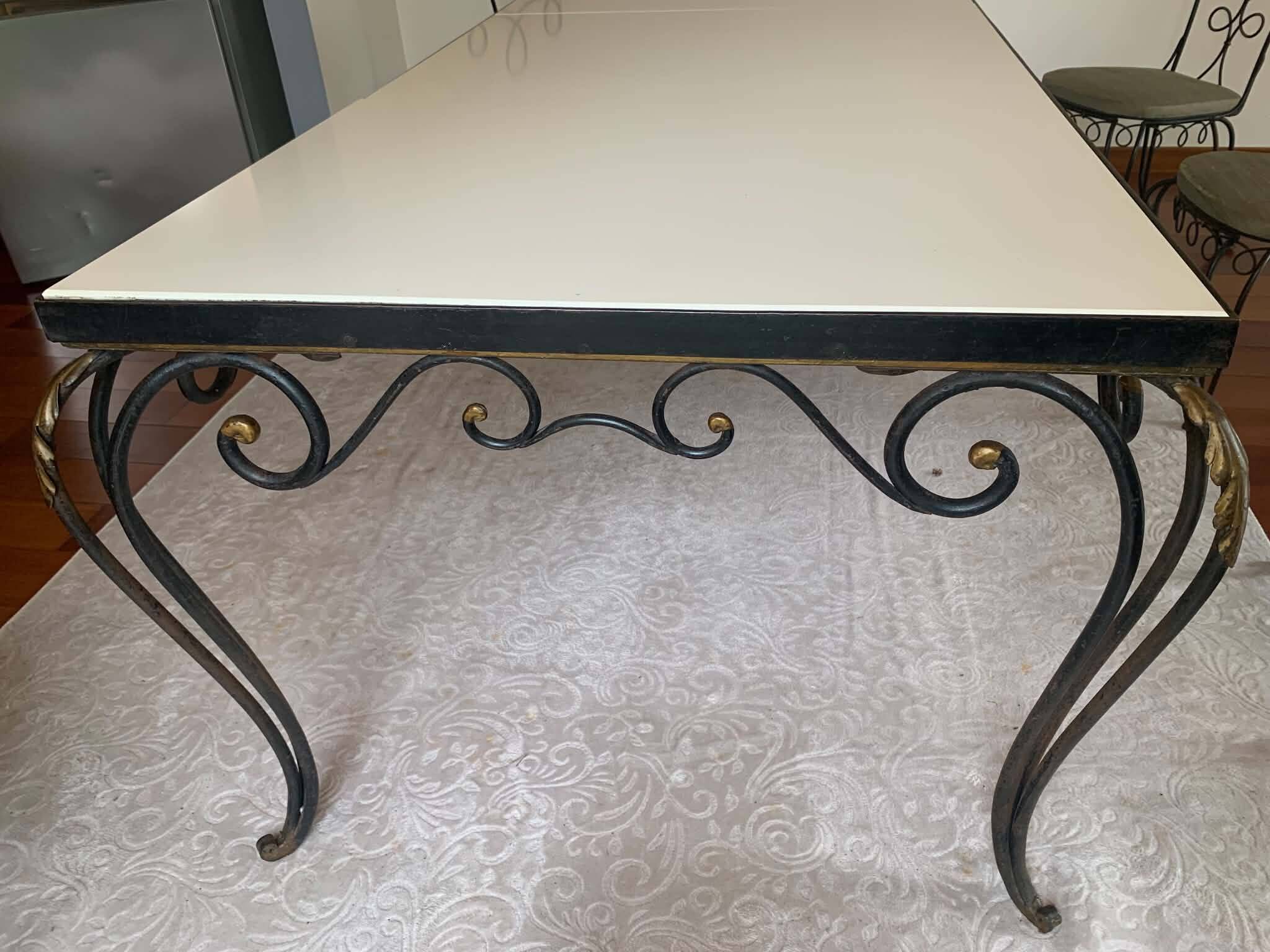 Art Deco table and 8 chairs set