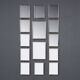 Vintage 20thC Italian Collection Of White Metal Framed Mirrors c.1950