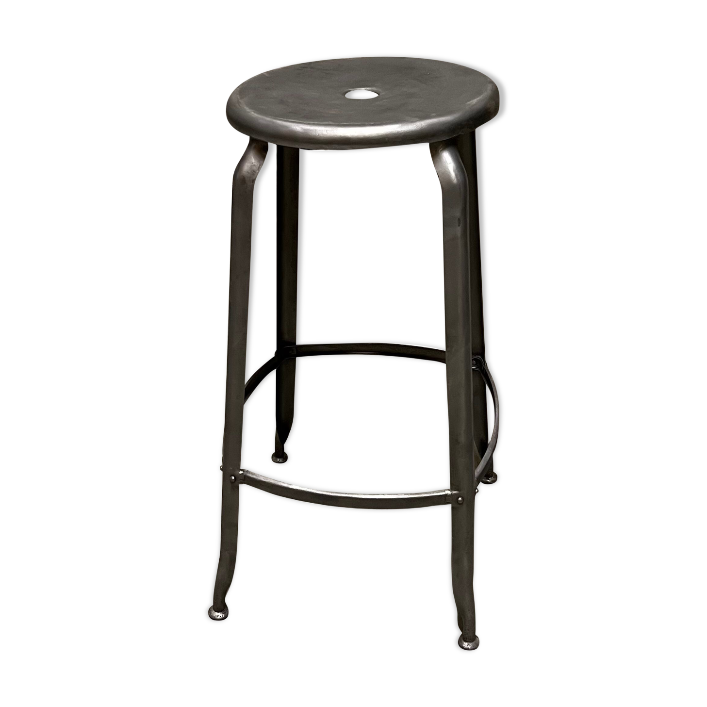 Nicolle stool of industrial workshop high patinated