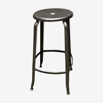 Nicolle stool of industrial workshop high patinated