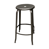 Tabouret nicolle d’atelier industriel haut patiné
