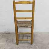 Pair of rustic chairs in solid ash