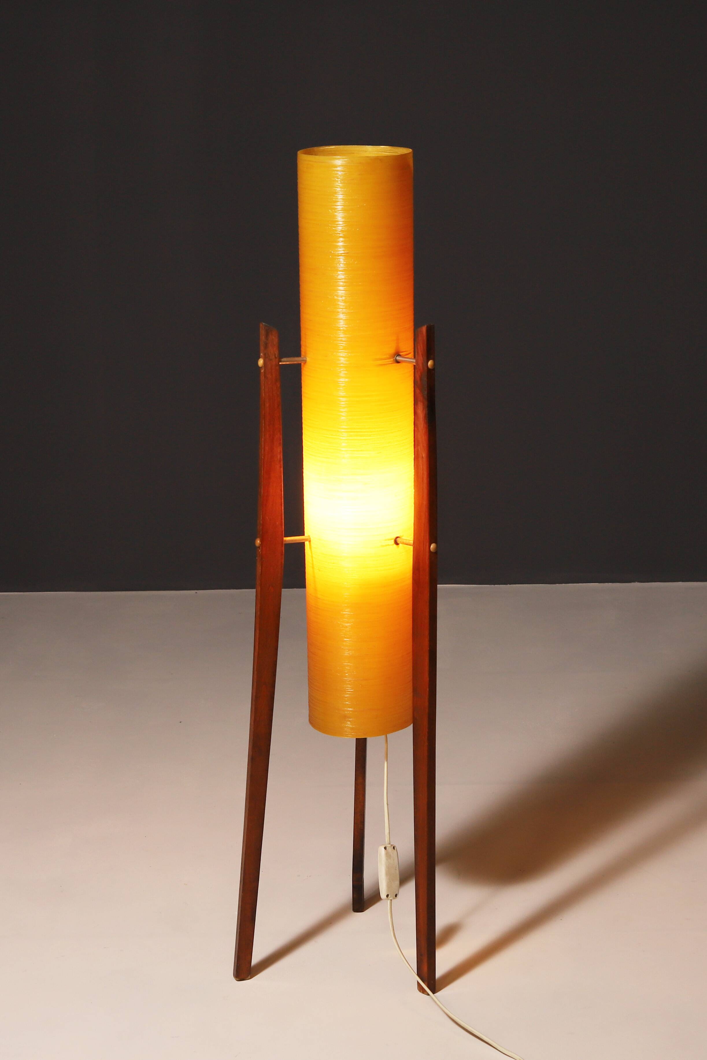 Lampadaire Rocket en fibre de verre du milieu du siècle, années 1960, Tchécoslovaquie