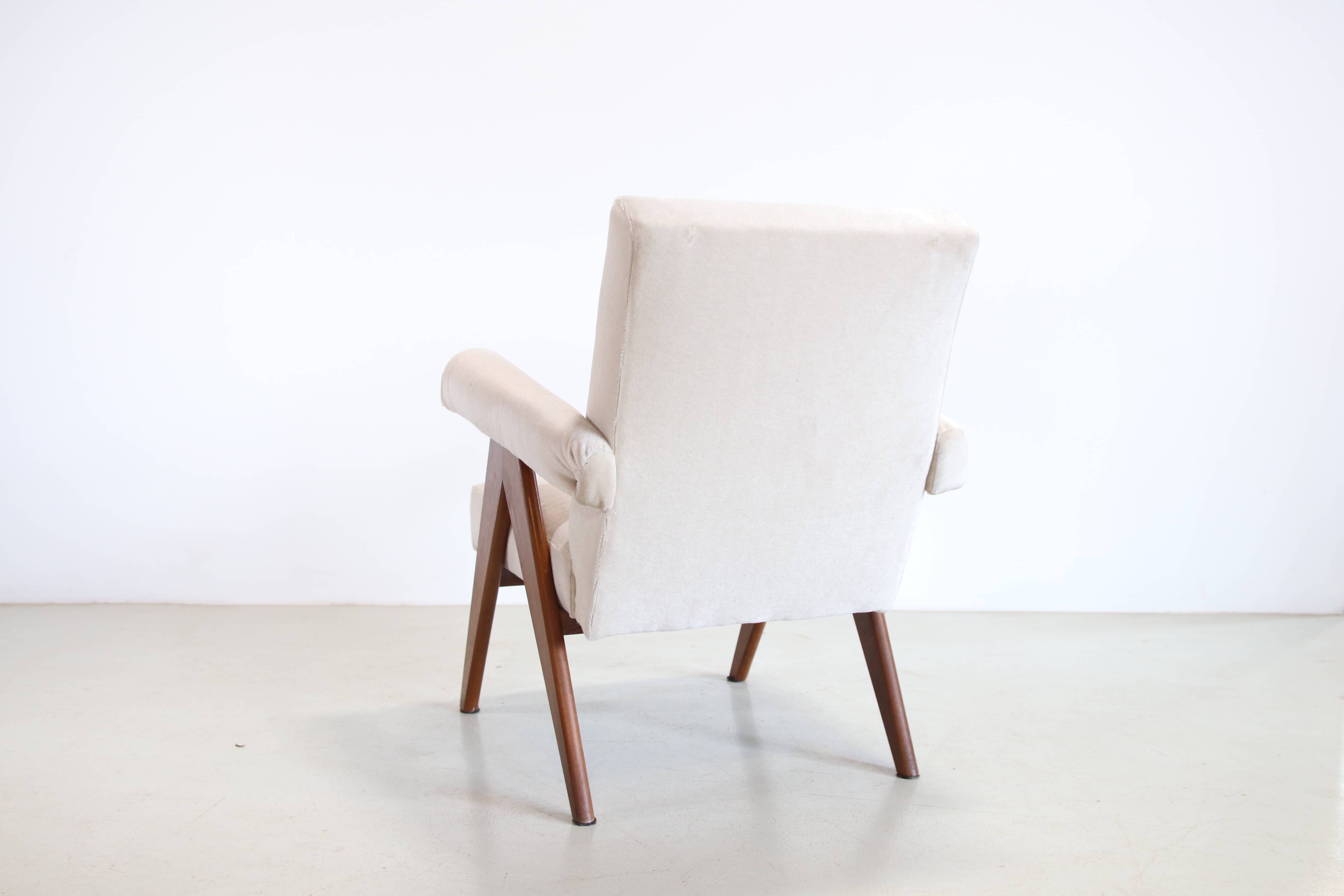 Fauteuil design italien en mohair