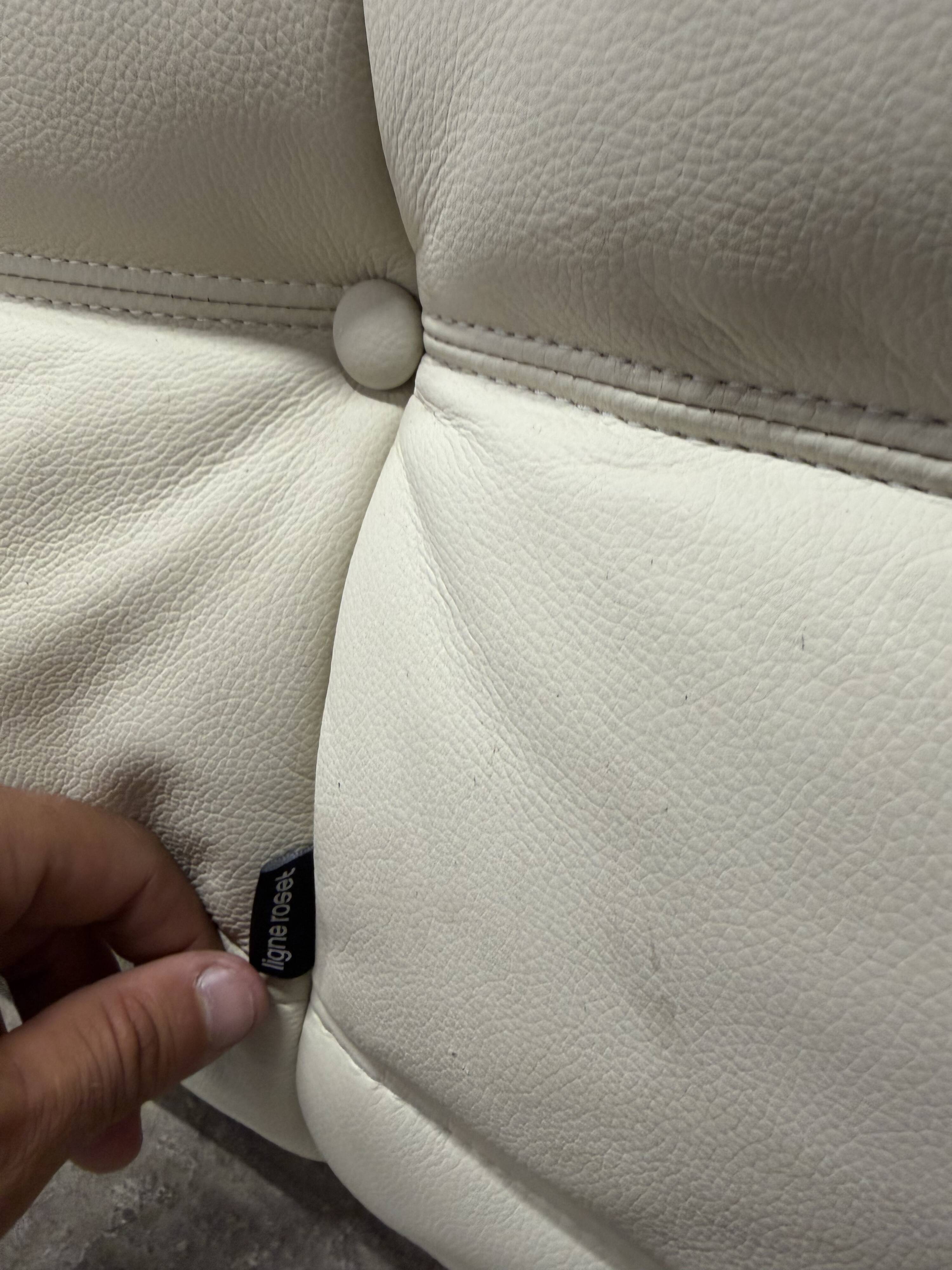 100% authentic ligne roset togo 3-seater beige leather in top condition!