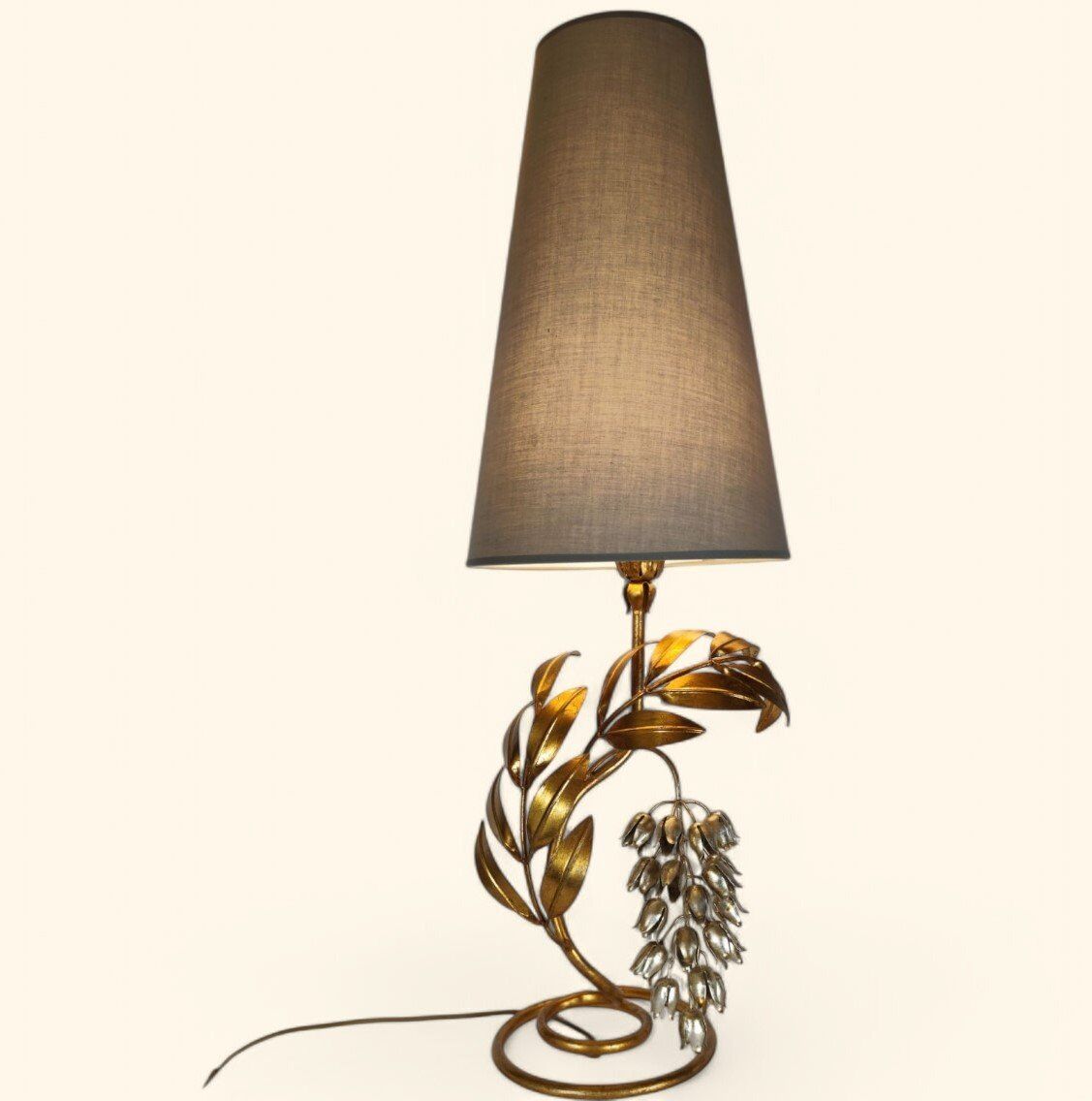 "Wisteria" lamp by Hans Kögl / Maison Jansen, 1960s-1970s