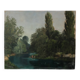 Peinture à l’huile « la Seine »