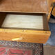 Armoire chêne clair rotin et raphia vintage 1950
