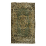 One-of-a-kind turkish handwoven vintage rug - rustic vintage charm 265x 161 cm