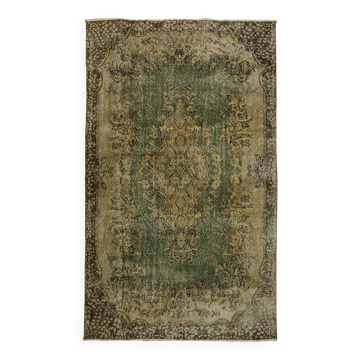 Tapis vintage tissé à la main turc unique en son genre - charme vintage rustique 265x 161 cm