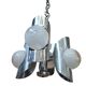 Iconico Lampadario Vintage Anni '70 – Design "Space Age" in Ferro Cromato